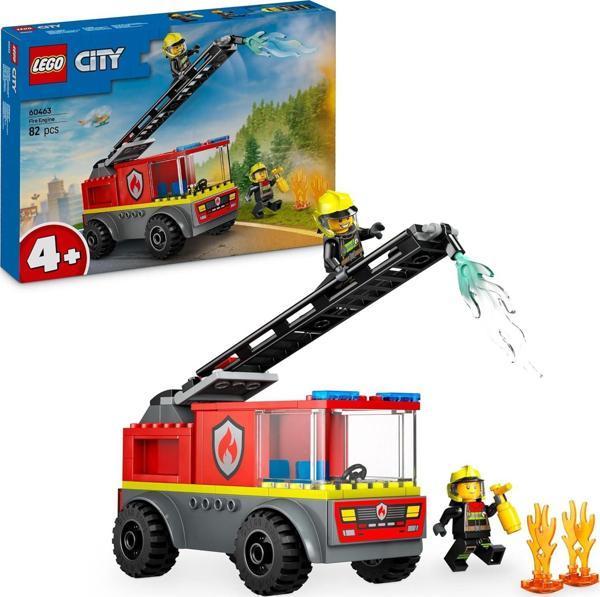 Lego City Merdivenli İtfaiye Kamyonu 60463-4 Yaş Ve Üzeri Çocuklar Için Yaratıcı Oyuncak Yapım Seti, - Image 1