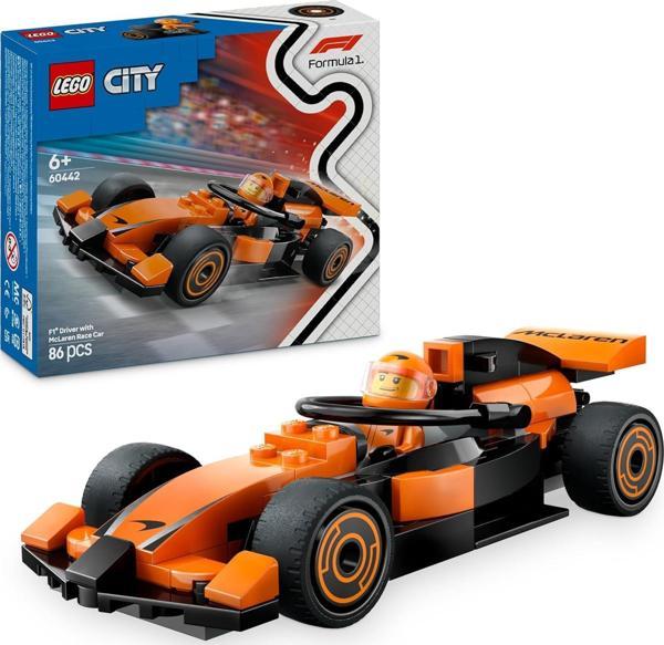 Lego City Mclaren Yarış Arabalı F1 Sürücüsü 60442-6 Yaş Ve Üzeri Çocuklar Için Mini Yarış Arabası İç - Image 1