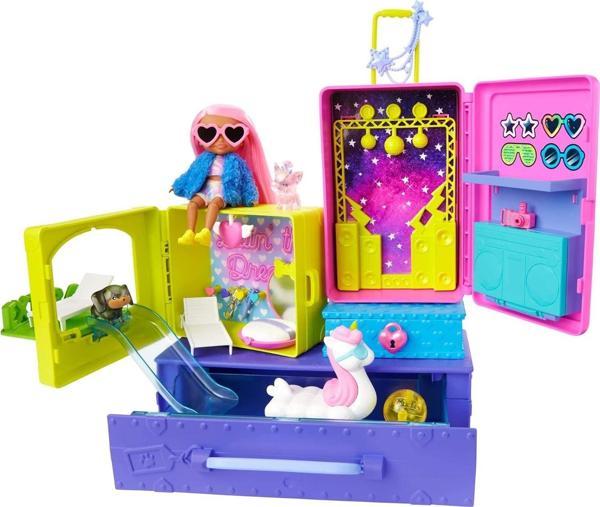 Barbie Extra Mini Ve Hayvan Dostları'Nın Seyahat Maceraları Oyun Seti, 2 Yavru Köpek Ve Barbie Extra - Image 1