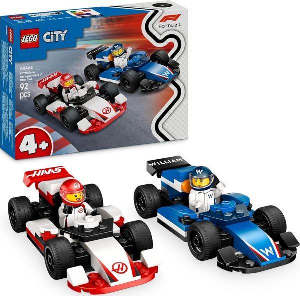 Lego City F1 Williams Racing Ve Haas F1 Yarış Arabaları 60464-4 Yaş Ve Üzeri Çocuklar Için 2 F1 Pilo - Image 1