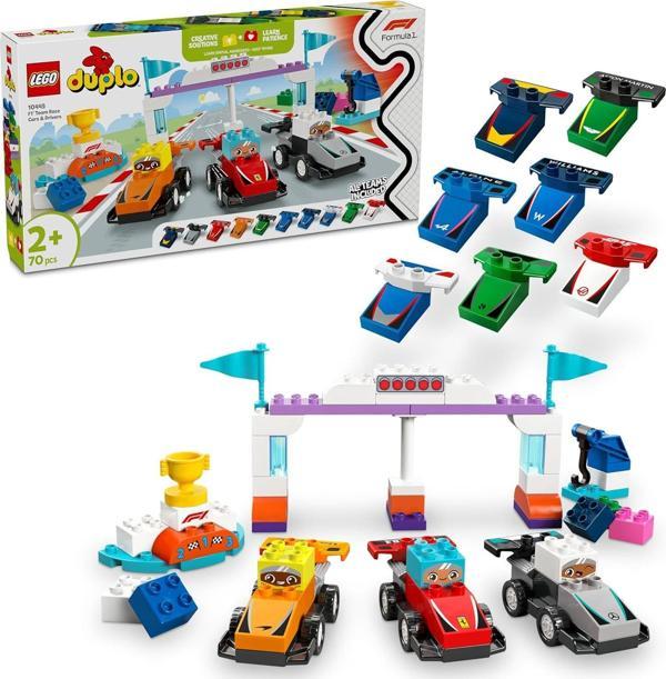 Lego Duplo Town F1 Takımı Yarış Arabaları Ve Sürücüler 10445-2 Yaş Ve Üzeri Çocuklar İçin Eğitici Ve - Image 1