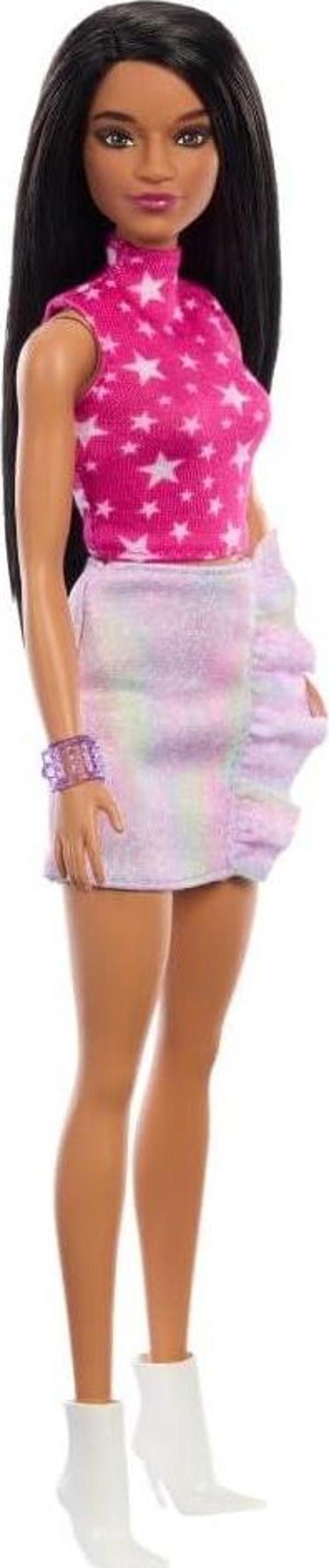 Barbie Büyüleyici Parti Bebekleri (Fashionistas), Yıldız Deseni Kıyafetli Bebek, Oyuncak - Image 1