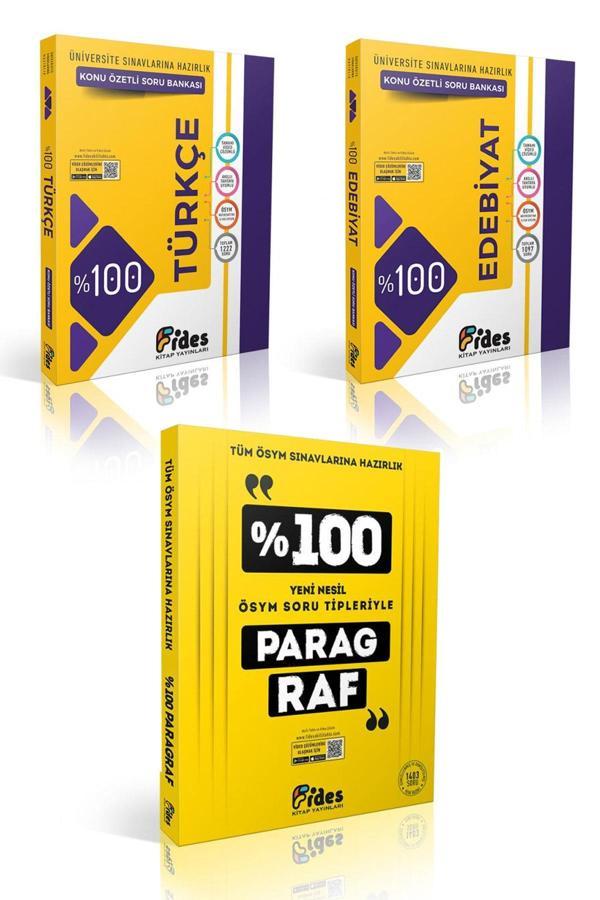Fides Edebiyat + Türkçe + Paragraf  3'li Set - Fides Yayınları - Image 1