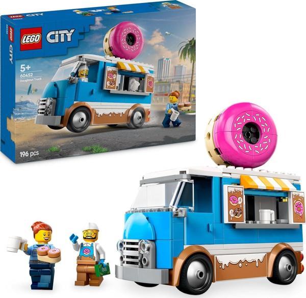 Lego City Donut Kamyonu 60452-5 Yaş Ve Üzeri Çocuklar Için Yaratıcı Oyuncak Yapım Seti, Doğum Günü H - Image 1