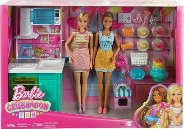 Barbie Brooklyn Ve Malibu Pasta Yapıyor Oyun Seti Hjy94 - Image 1