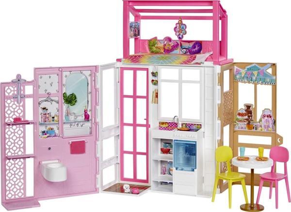 Barbie'Nin Taşınabilir Portatif Evi, 3 Yaş Ve Üzeri, Hcd47 - Image 1