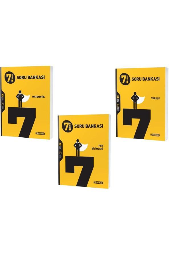 Hız 2023 7. Sınıf Matematik + Türkçe + Fen Soru Seti 3 Kitap - Hız Yayınları - Image 1