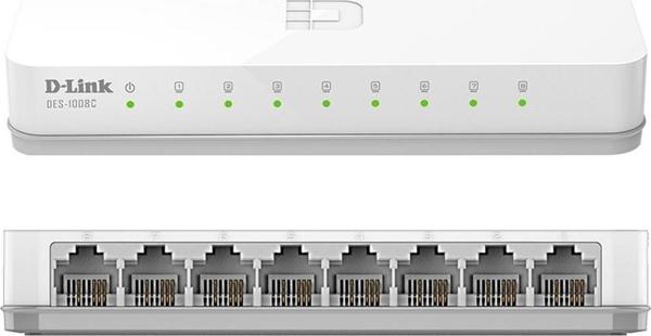 D-LINK DES-1008C 10/100 MBPS 8 PORT ETHERNET SWITCH  GO50604629100 - Image 1