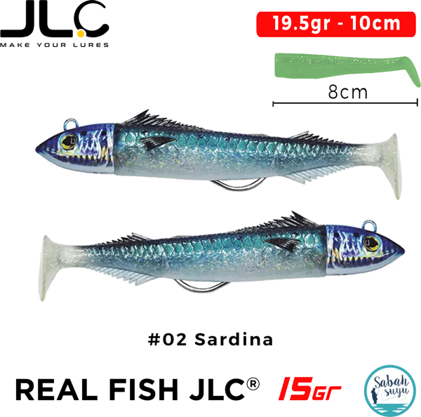 JLC Real Fish 15 Combo Set 19.5gr 10cm #02 Sardina (2+2) Silikon Balık - Image 1