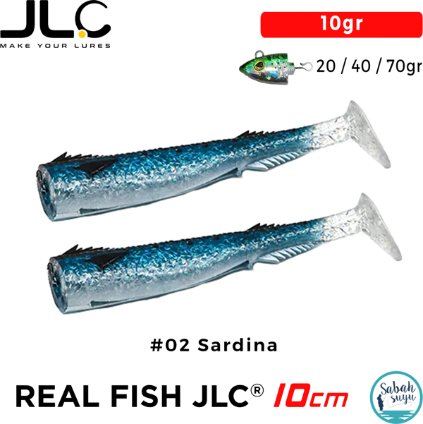 JLC Real Fish 10cm 10gr #02 Sardina Silikon Kuyruk (2 Adet) - Image 1
