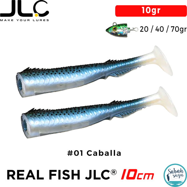 JLC Real Fish 10cm 10gr #01 Caballa Silikon Kuyruk (2 Adet) - Image 1