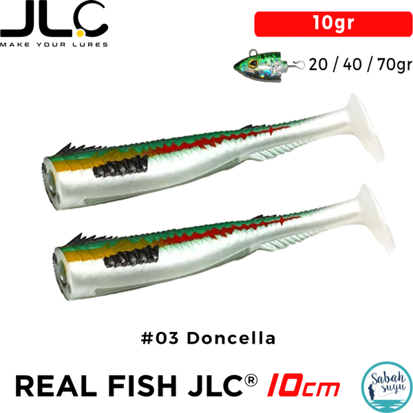 JLC Real Fish 10cm 10gr #03 Doncella Silikon Kuyruk (2 Adet) - Image 1