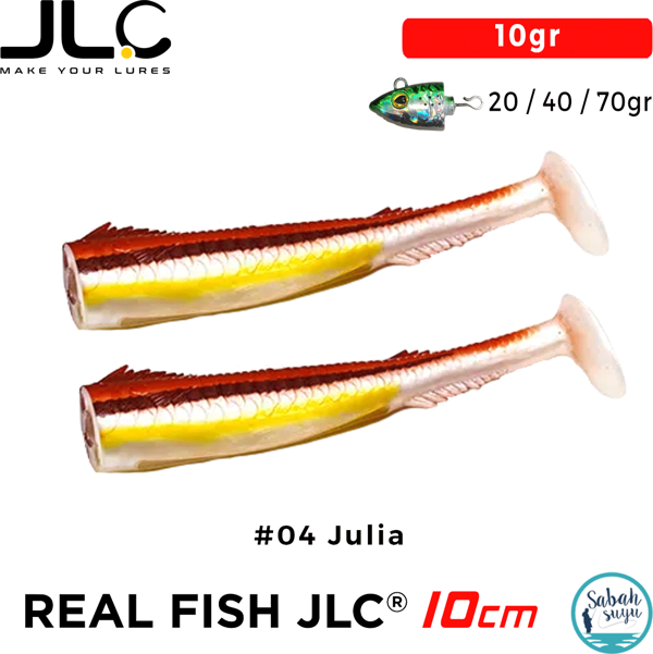 JLC Real Fish 10cm 10gr #04 Julia Silikon Kuyruk (2 Adet) - Image 1