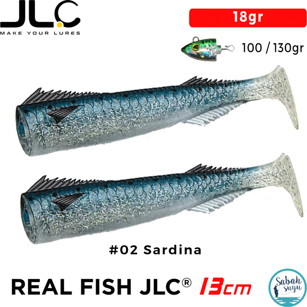 JLC Real Fish 13cm 18gr #02 Sardina Silikon Kuyruk (2 Adet) - Image 1