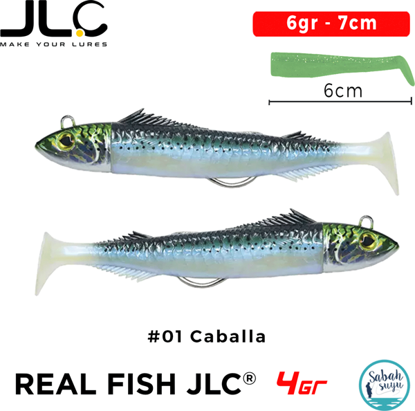 JLC Real Fish 4 Combo Set 6gr 7cm #01 Caballa (2+2) Silikon Balık - Image 1