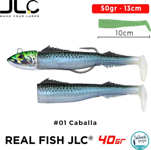 JLC Real Fish 40 Combo Set 50gr 13cm #01 Caballa (2+1) Silikon Balık - Image 1