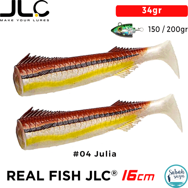 JLC Real Fish 16cm 34gr #04 Julia Silikon Kuyruk (2 Adet) - Image 1