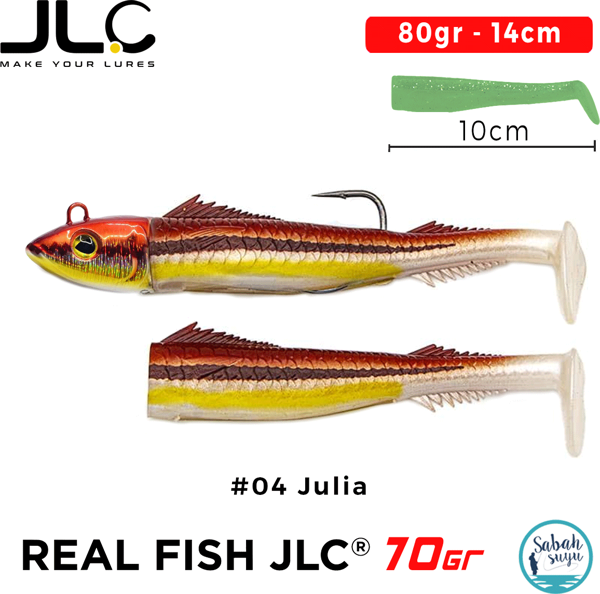 JLC Real Fish 70 Combo Set 80gr 14cm #04 Julia (2+1) Silikon Balık - Image 1