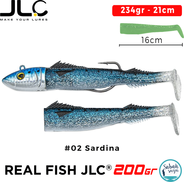 JLC Real Fish 200 Combo Set 234gr 21cm #02 Sardina (2+1) Silikon Balık - Image 1