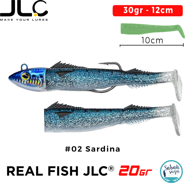 JLC Real Fish 20 Combo Set 30gr 12cm #02 Sardina (2+1) Silikon Balık - Image 1