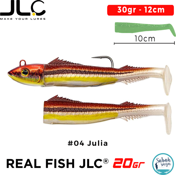 JLC Real Fish 20 Combo Set 30gr 12cm #04 Julia (2+1) Silikon Balık - Image 1