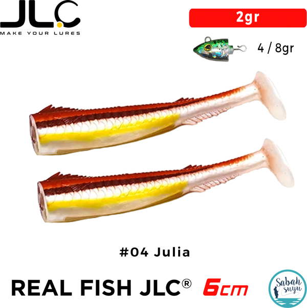 JLC Real Fish 6cm 2gr #04 Julia Silikon Kuyruk (2 Adet) - Image 1