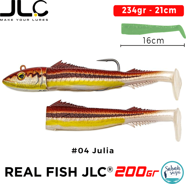 JLC Real Fish 200 Combo Set 234gr 21cm #04 Julia (2+1) Silikon Balık - Image 1
