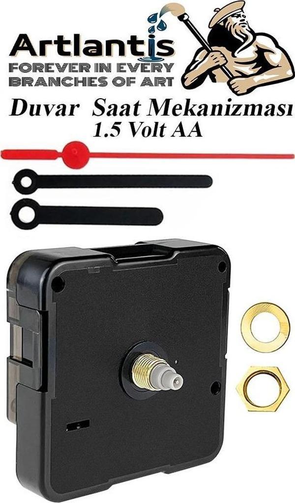 Duvar Saat Mekanizması 1 Adet 10 mm Şaft Sessiz Saat Motoru Akrep Yelkovan Okul Deney Saat Yapım - Image 1