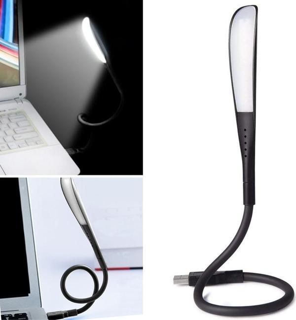 BUFFER® USB Girişli 14 Ledli 3 Kademeli Dokunmatik Masa/Kitap Okuma Lambası Ledi Siyah - Image 1