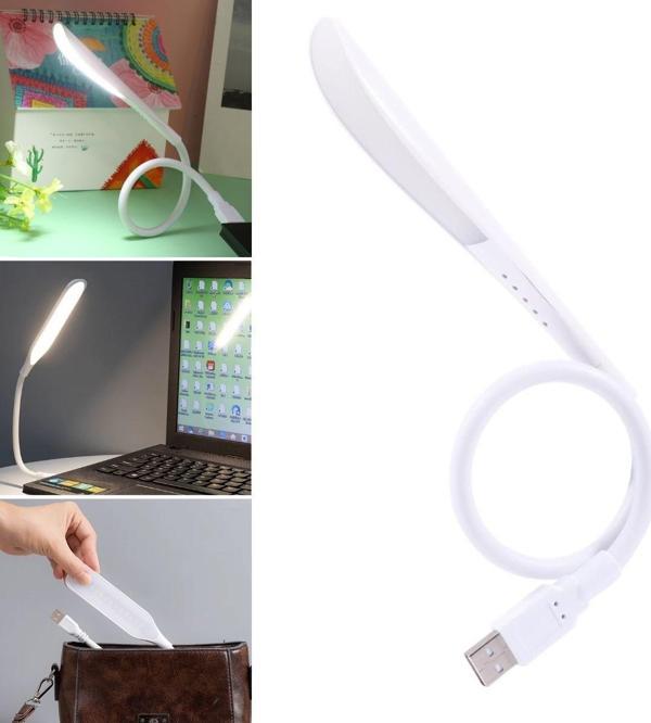 BUFFER® USB Girişli 14 Ledli 3 Kademeli Dokunmatik Masa/Kitap Okuma Lambası Ledi Beyaz - Image 1