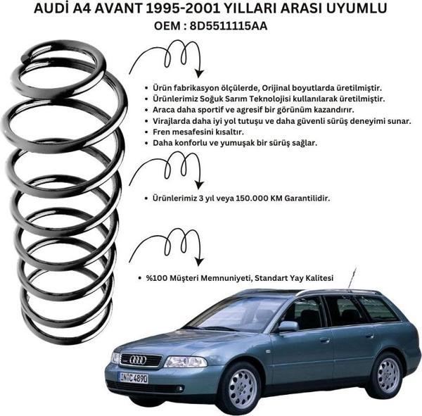1995-2001 Audi A4 Avant İçin Standart Yay ST102003R - 2 Adet Arka Helezon Yay Takımı - Image 1