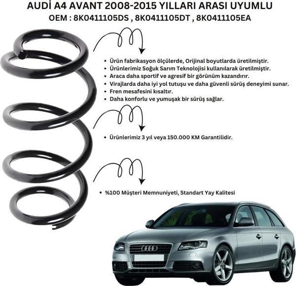 Standart Yay ST102003F - 2008-2015 Audi A4 Avant Ön Helezon Yay Takımı (2 Adet) - Image 1