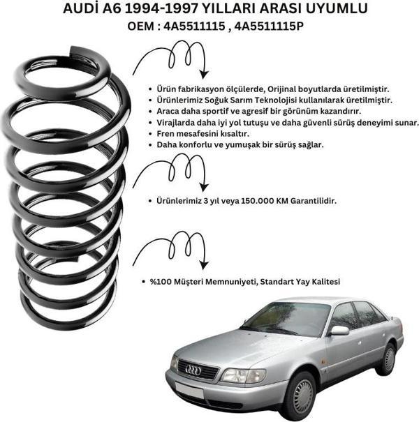 Standart Yay ST102004R - 1994-1997 Audi A6 Arka Helezon Yay Takımı (2 Adet) - Image 1