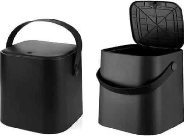 Tuffex Çöp Kovası Sihirli 4Lt Küçük Siyah TP692 - Image 1