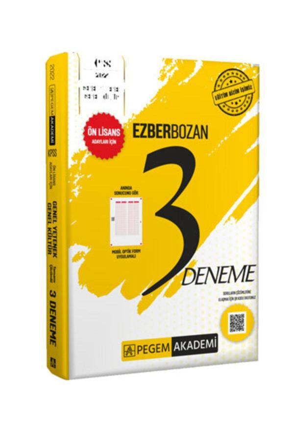 Pegem KPSS ÖNLISANS GY-GK Ezberbozan 3 Deneme - Pegem Akademi Yayıncılık - Image 1