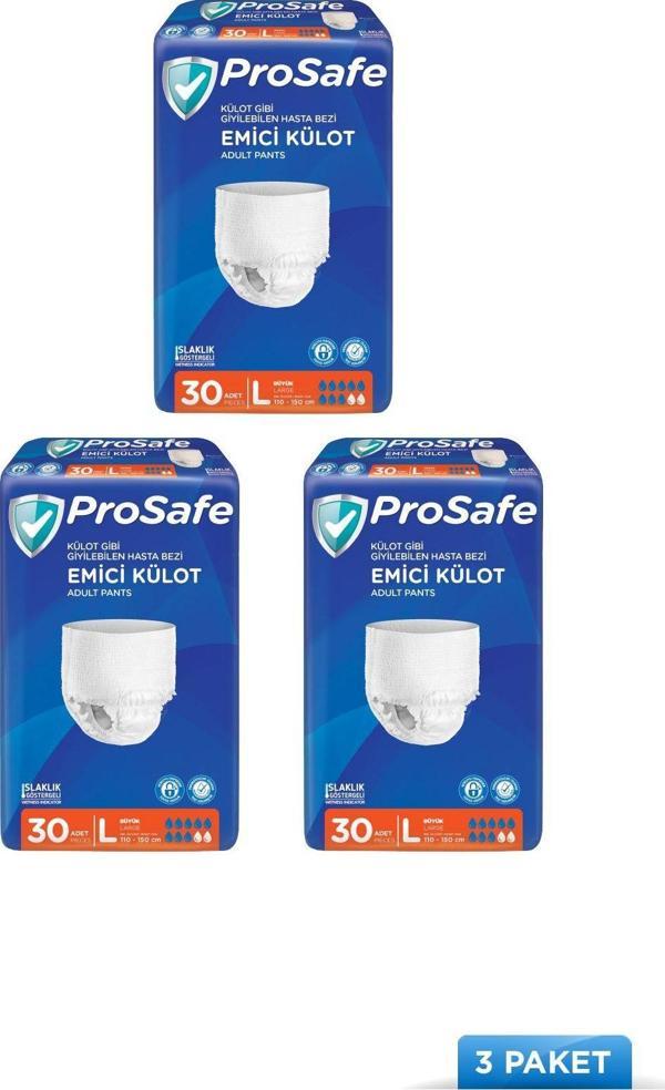 Prosafe Tekstil Yüzey Emici Külot Large 30'Lu 3 Paket 90 Adet - Image 1