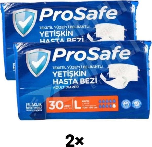 Prosafe Belbantlı Hasta Bezi L Beden 2 Adet 60 Yaprak - Image 1