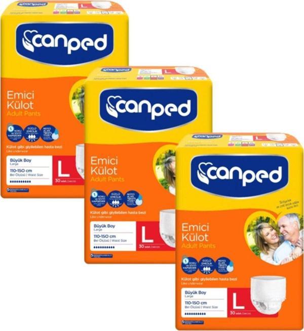Canped Emici Külot Hasta Bezi Büyük(Large)3X30'Lu - Image 1