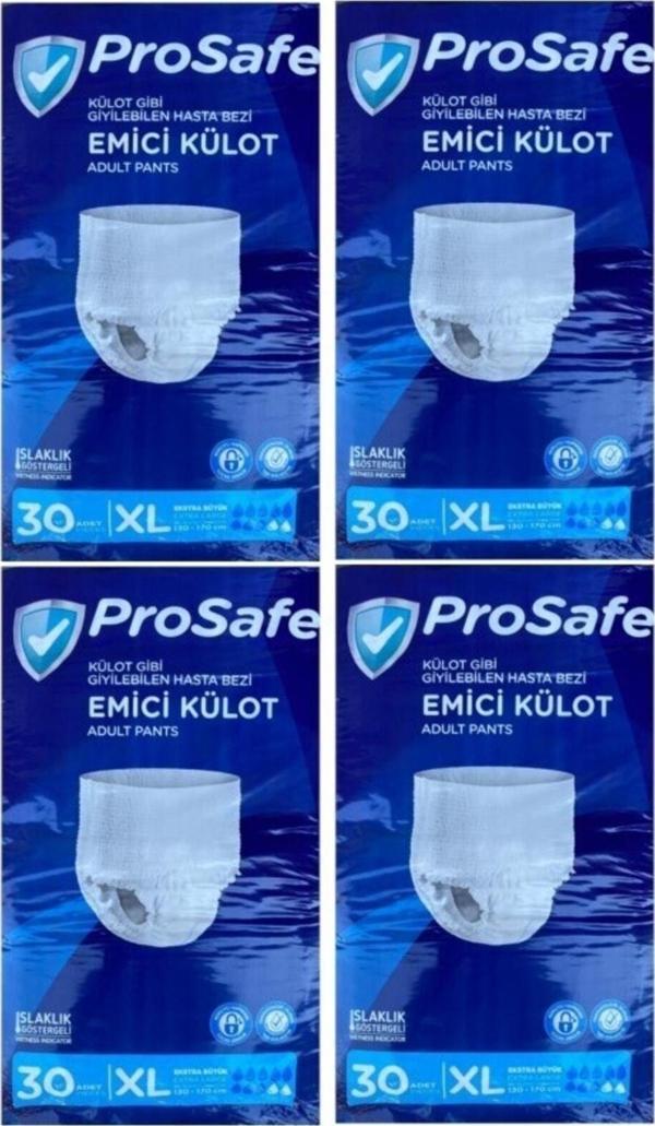 Prosafe Yetişkin Emici Külot Hasta Bezi Xl Extra Büyük 120 Adet (4Pk*30) - Image 1