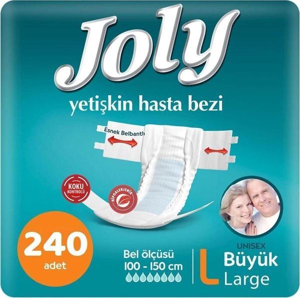 Joly Yetişkin Hasta Bezi Bel Bantlı Large Büyük 240 Adet (8Pk*30) - Image 1