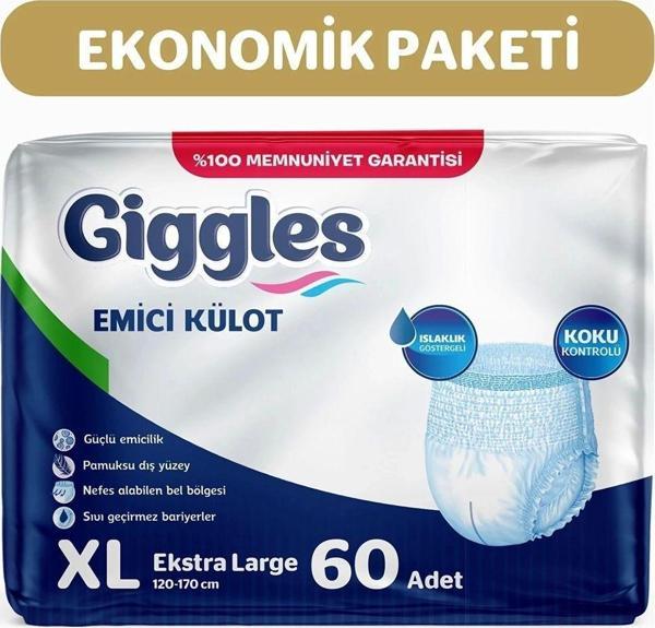 Giggles Yetişkin Emici Külot Extra Large 30'Lu 2 Paket 60 Adet - Image 1