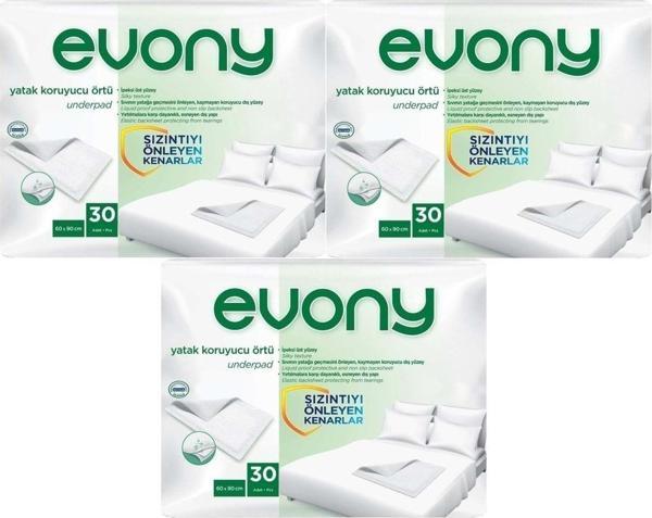 Evony Hasta Yatak Koruyucu 60*90Cm 90 Adet (3Pk*30) (Kaymaz Özellikli) - Image 1
