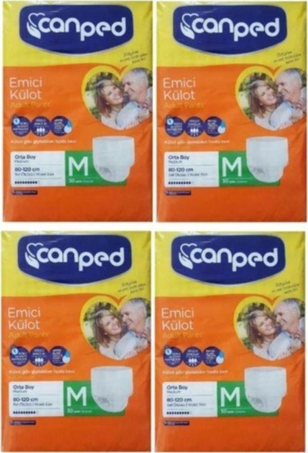 Canped Emici Külot Orta (Medium) 4X30'Lu 120 Adet Hasta Bezi - Image 1