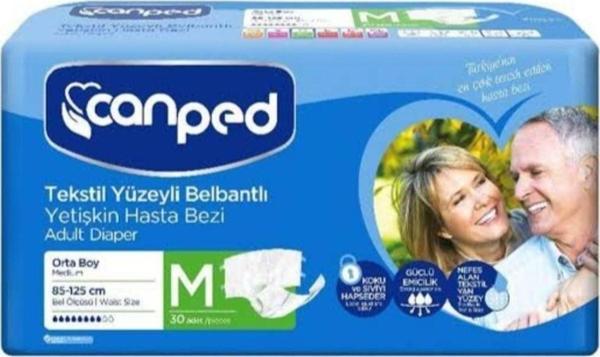 Canped 30 Lu M Medium Beden Belbantlı Hasta Alt Bezi - Image 1