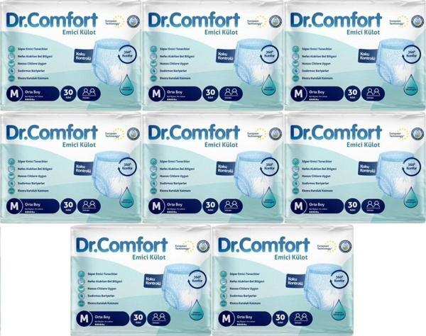 Dr.Comfort Hasta Bezi Yetişkin Emici Külot M-Orta 240 Adet (8Pk*30) - Image 1