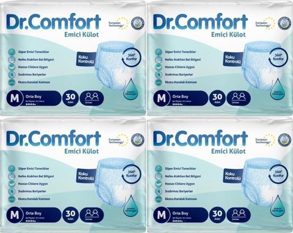 Dr.Comfort Hasta Bezi Yetişkin Emici Külot M-Orta 120 Adet (4Pk*30) - Image 1