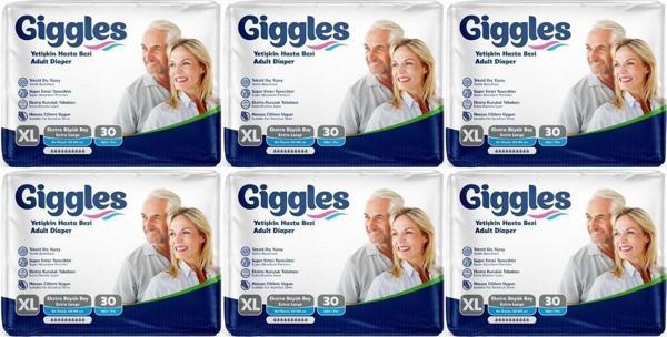 Giggles Hasta Bezi Yetişkin Bel Bantlı Tekstil Yüzey Ekstra Büyük (Xl) 180 Adet (6Pk*30) - Image 1
