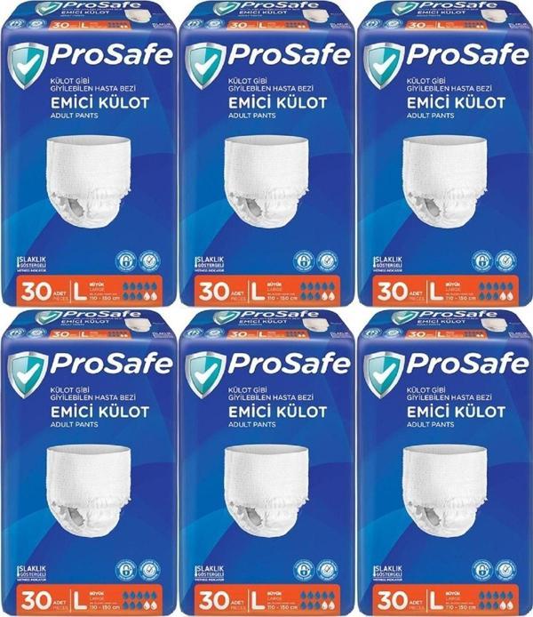 Prosafe Emici Külot Hasta Bezi Büyük-Large 180 Adet (6Pk*30) - Image 1