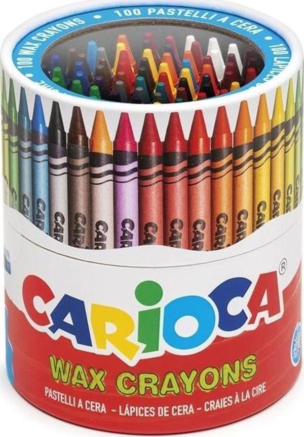 CARİOCA WAX YIKANABİLİR PASTEL BOYA KALEMİ 100'LÜ - Image 1