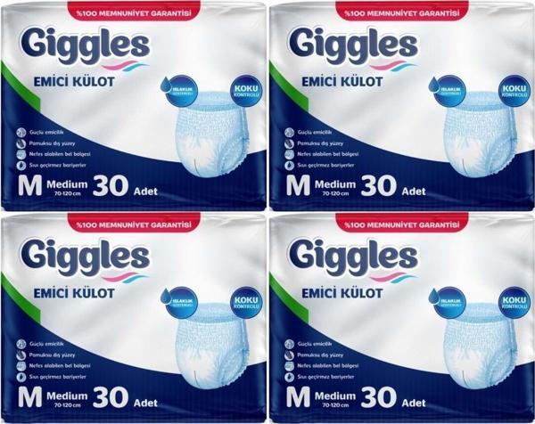 Giggles Hasta Bezi Yetişkin Emici Külot M-Orta Medium 120 Adet (4Pk*30) - Image 1